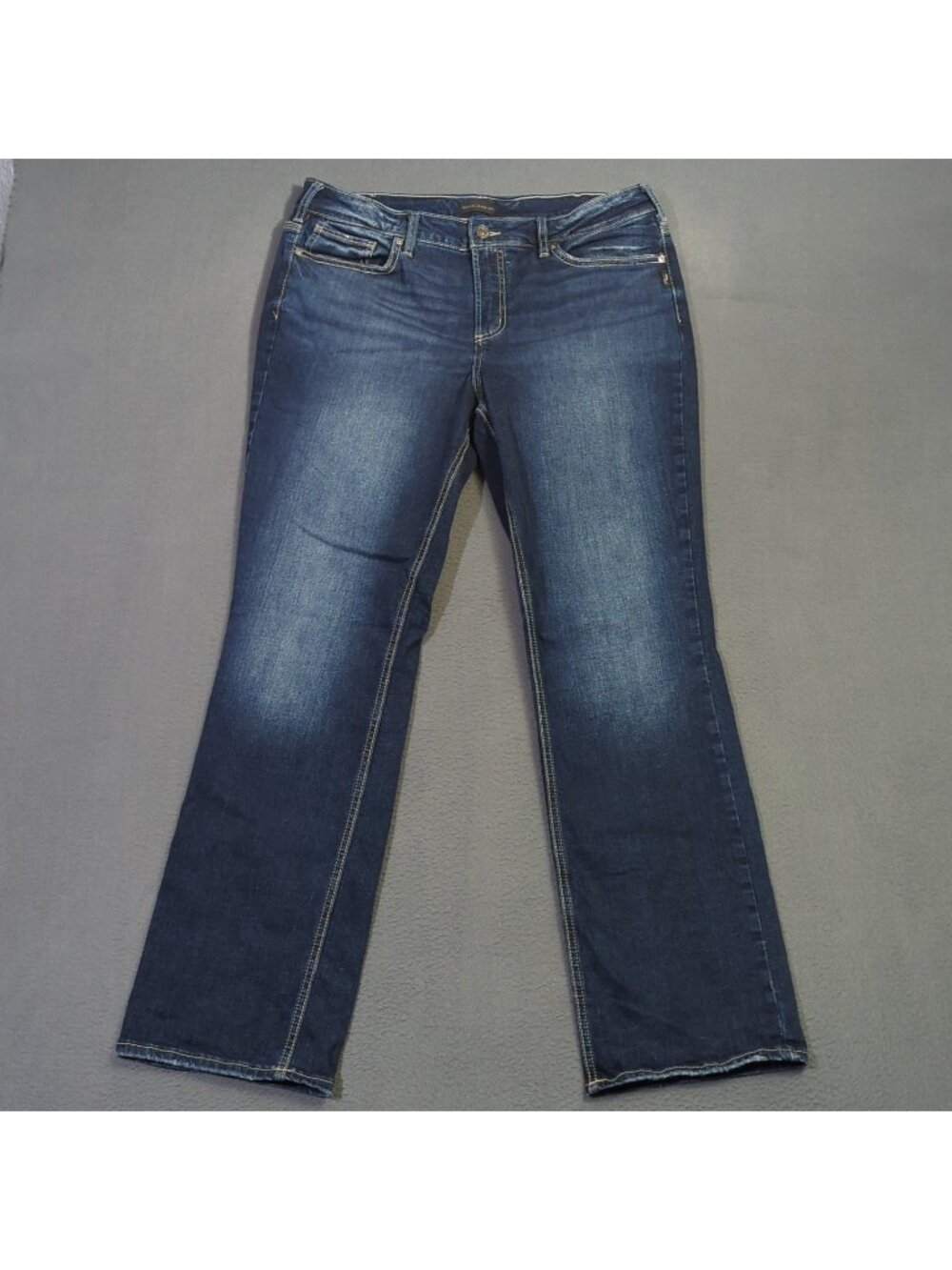 Silver Jeans Women's 16Wx33 Blue Suki Slim Boot Denim Western Cowgirl Rodeo